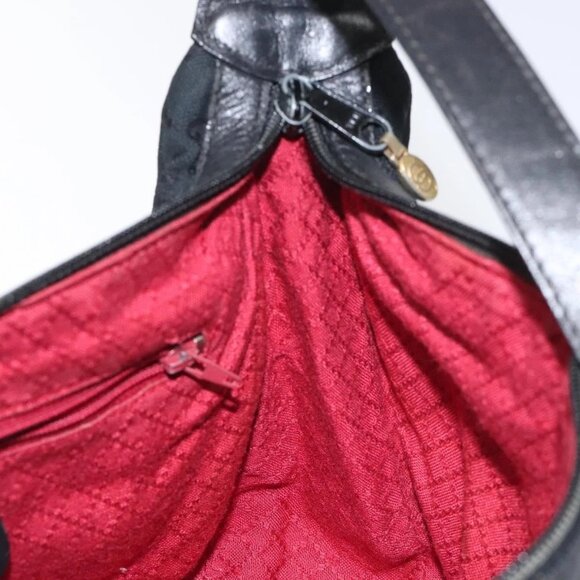 GUCCI Web Sherry Line GG Canvas Shoulder Bag Black Gold Red 010 378 Auth 127151 - Picture 12 of 16
